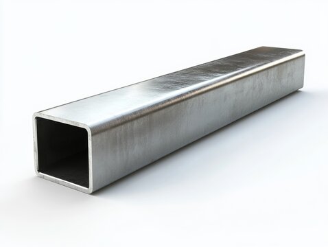 Metal rectangular tube displayed on a light background
