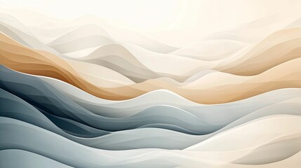 Abstract Wave Pattern in Earthy Tones