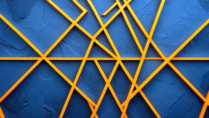Intersecting orange lines forming a geometric pattern