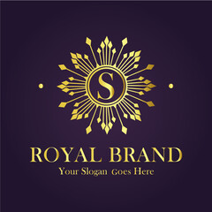 Luxury Gold Monogram Logo - Letter S
