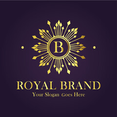 Luxury Gold Monogram Logo - Letter B
