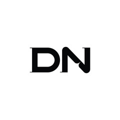DN monogram logo design letter text name symbol monochrome logotype alphabet character simple logo