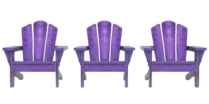 purple adirondack chairs.