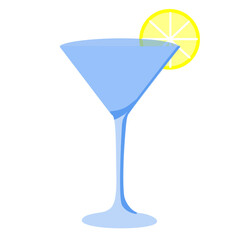 Refreshing Cocktail with Lemon Garnish for Summer Drinks and Relaxation