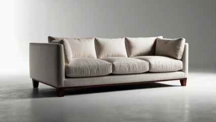 brown sofa in white background high quality 