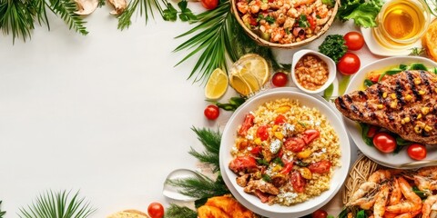 Delicious dinner setting Banner