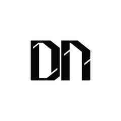 DN monogram logo design letter text name symbol monochrome logotype alphabet character simple logo