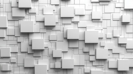 Abstract squares, geometric pattern, 3D design