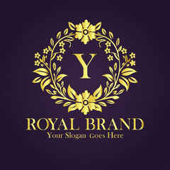 Luxury Gold Monogram Logo - Letter Y
