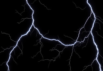 Dramatic lightning strikes illuminate dark sky raw power of nature electric force