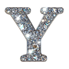 Fototapeta premium a large letter Y made entirely of diamonds.