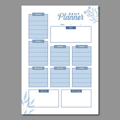 daily planner template vector