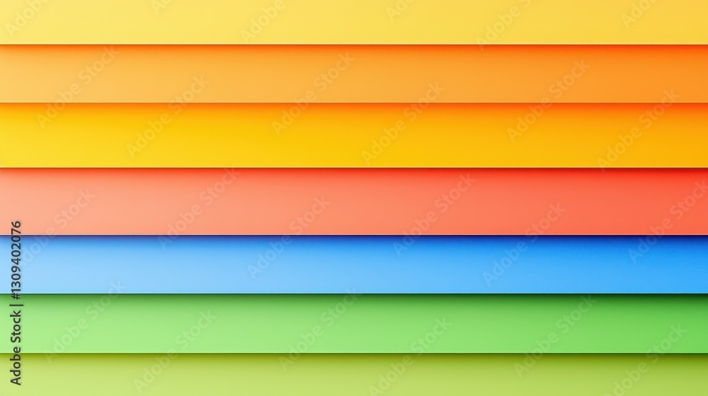 Poster a vibrant arrangement of colorful horizontal stripes in various shades, creating a visually appealin