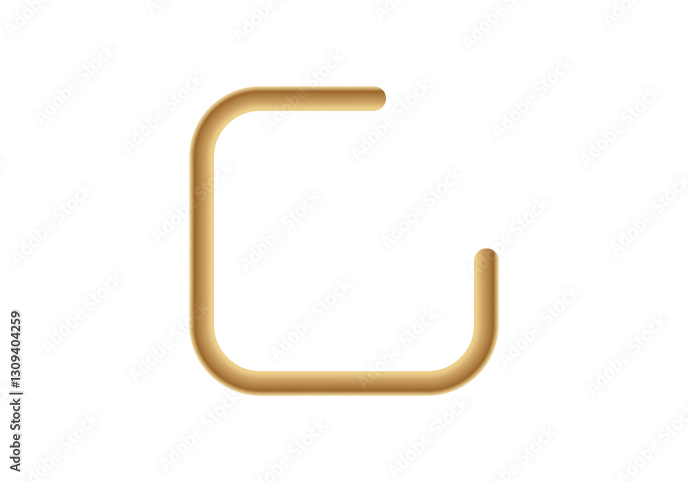 Aufkleber a sleek, golden checkbox icon perfect for enhancing digital applications and interfaces.