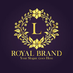 Luxury Gold Monogram Logo - Letter L
