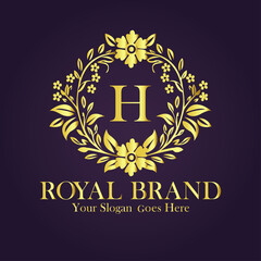 Luxury Gold Monogram Logo - Letter H
