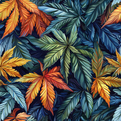 Dark and Moody Botanical Leaf Composition