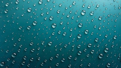 Teal abstract background with water droplets texture