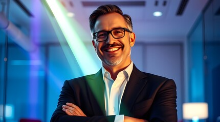 portrait of a handsome businessman ,AI garneted 