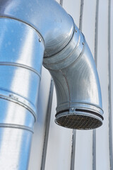 Air, pipe and vent with cooling system for gas, ventilation control or building circulation. Empty,...