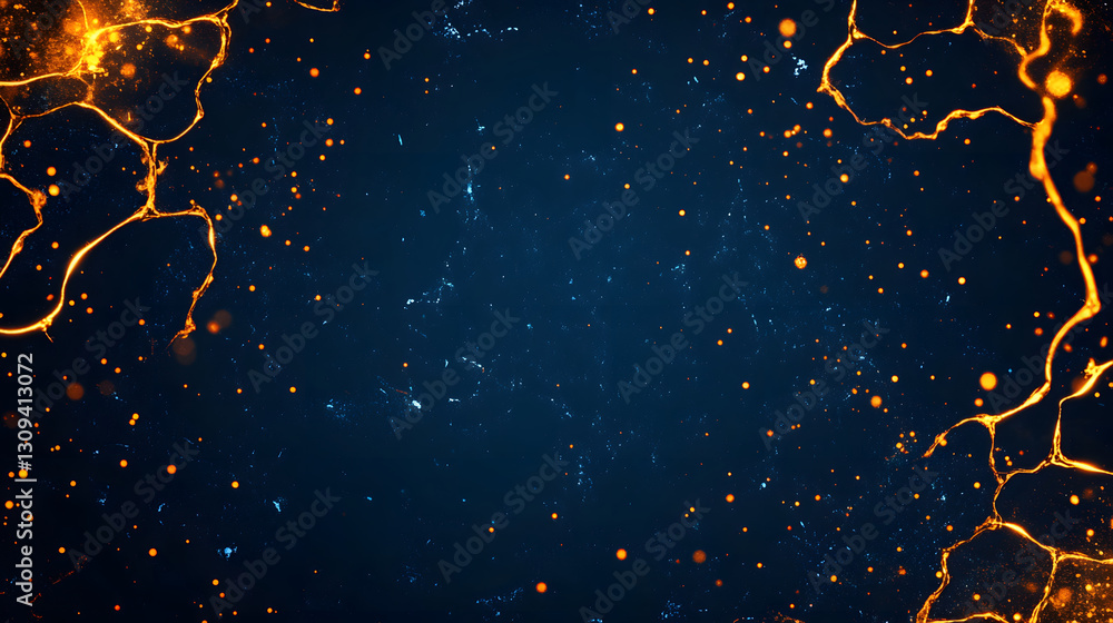 Poster dynamic abstract film texture with retro dust and scratches dark blue background visual art