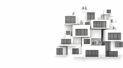 Modern Architectural 3D Illustration Building Design