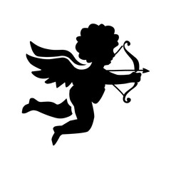 cute little cupid silhouettes