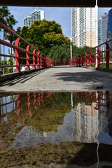 A footbridge to the park, Paname City