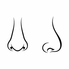 Minimalist Elegant Simple Nose Line Art Design,