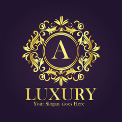 Luxury Gold Monogram Logo Design

