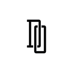 DO monogram logo design letter text name symbol monochrome logotype alphabet character simple logo