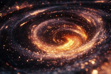 A chocolate galaxy concept, swirling dark chocolate forming cosmic patterns, dreamy effect