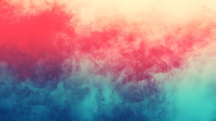 Obraz premium 3. A sharp gradient with intense red fading into cool turquoise, perfect for a modern and energetic template