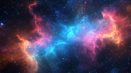 Cosmic Nebula: A Celestial Tapestry of Vibrant Hues