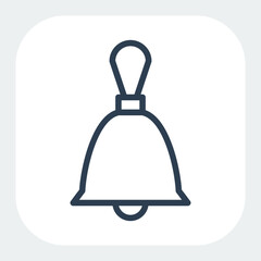handbell icon in black line style