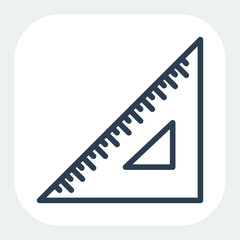 ruler icon in black line style