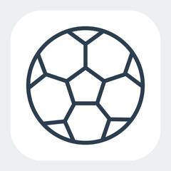 Fototapeta premium ball icon in black line style