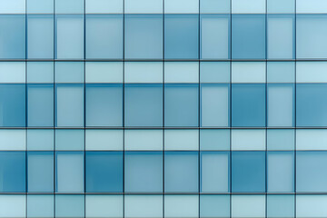Modern Building Facade, Blue Glass Windows, Architectural Illustration