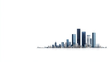 Minimalist Modern City Skyline Vector