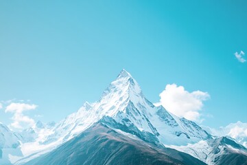 Majestic Snow-Capped Mountain Peaks