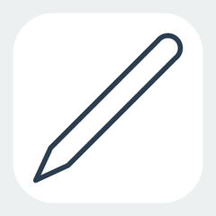 pencil icon in black line style