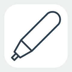 marker icon in black line style