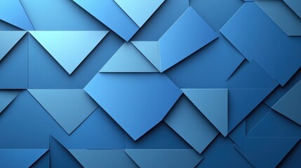 Abstract blue geometric background of triangles and squares.