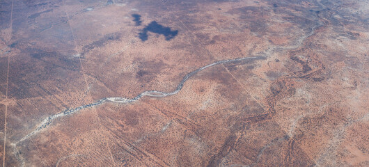 meandering dry Olifants river, near Veronica Farm,  Namibia