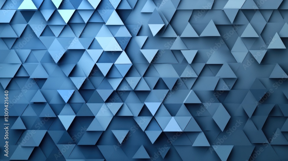 Poster abstract blue triangle pattern background texture.