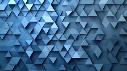 Abstract blue triangle pattern background texture.