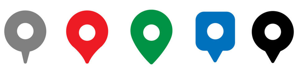 Location vector icon set. Pin icon. Map pin illustration sign collection. point symbol. Position log