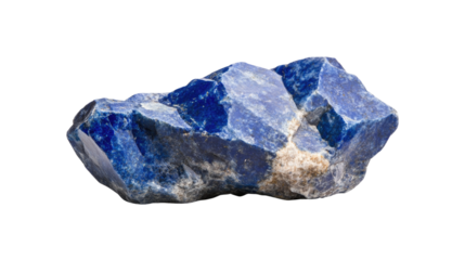 A large blue rock with a rough surface