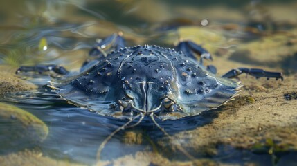 Dark Crab in Coastal Waters.