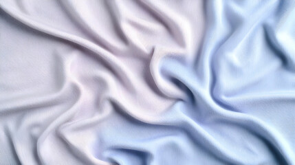 Obraz premium Abstract Fabric Surface with Blue and White Gradient Draping with Wavy Texture